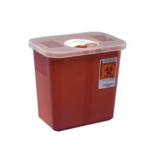 Multi-Purpose Sharps Container with Hinged Rotor Lid 3 Gallon