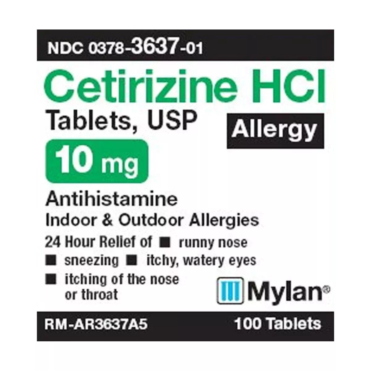 Mylan Cetirizine Hcl Allergy Relief