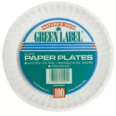 Nature's Own Green Label Paper Plate