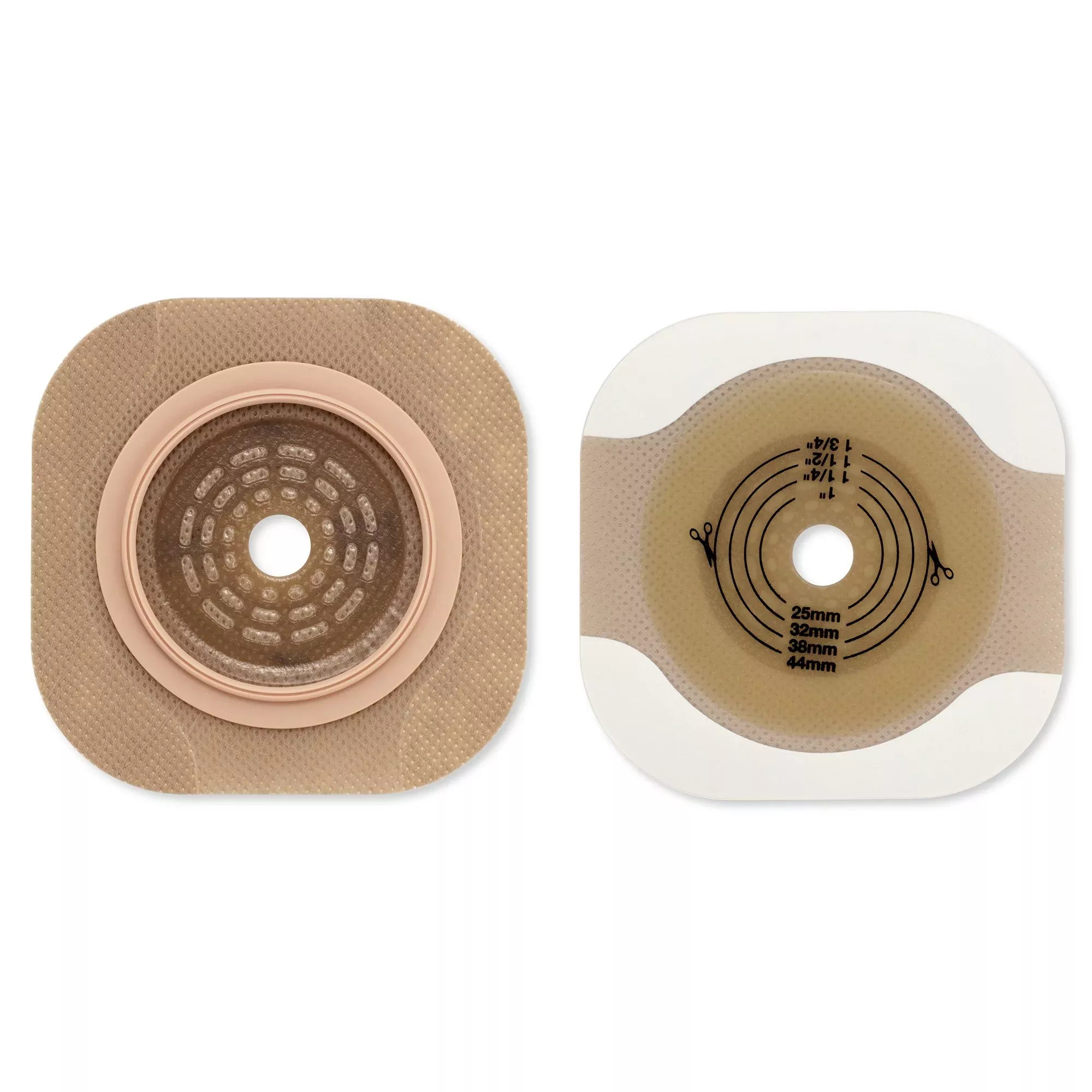 New Image™ Flat CeraPlus™ Ostomy Barrier with Tape Borders, 44 mm Flange, 25 mm