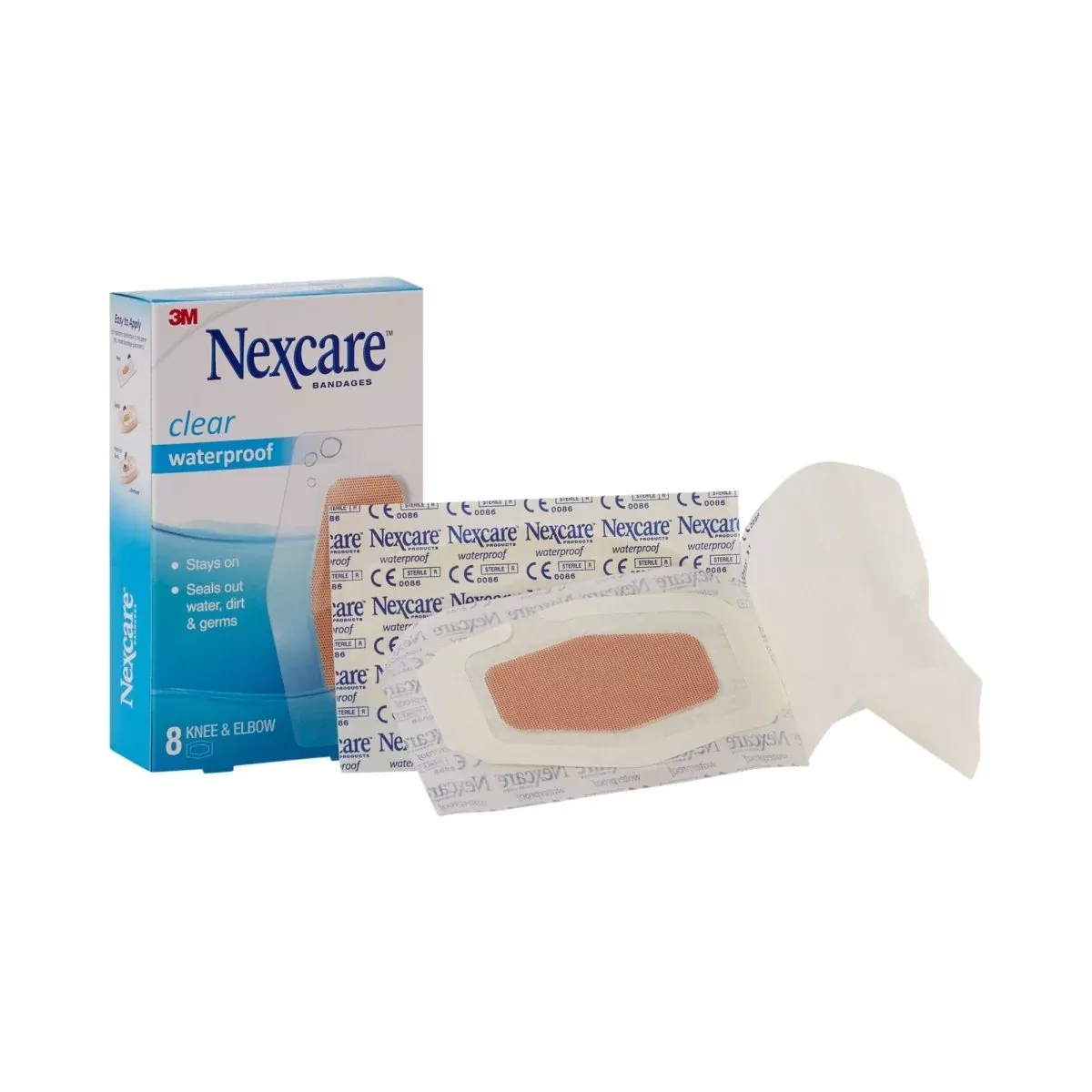 Nexcare Waterproof Knee / Elbow Sheer Adhesive Strips