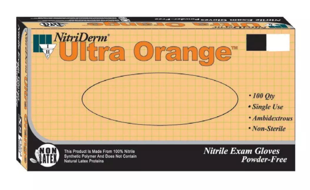 Nitriderm Ultra Orange Exam Gloves