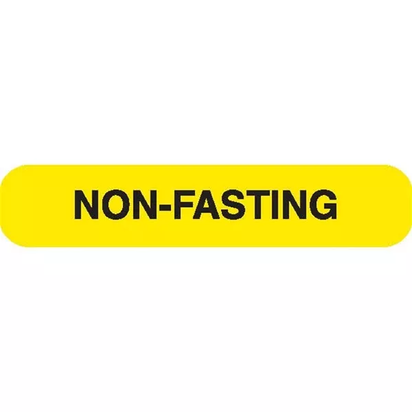 NON-FASTING Phlebotomy/Specimen Receiving Labels "NON-FASTING" • Yellow with black text • 1.625"W x 0.375"H ,1000 / pk