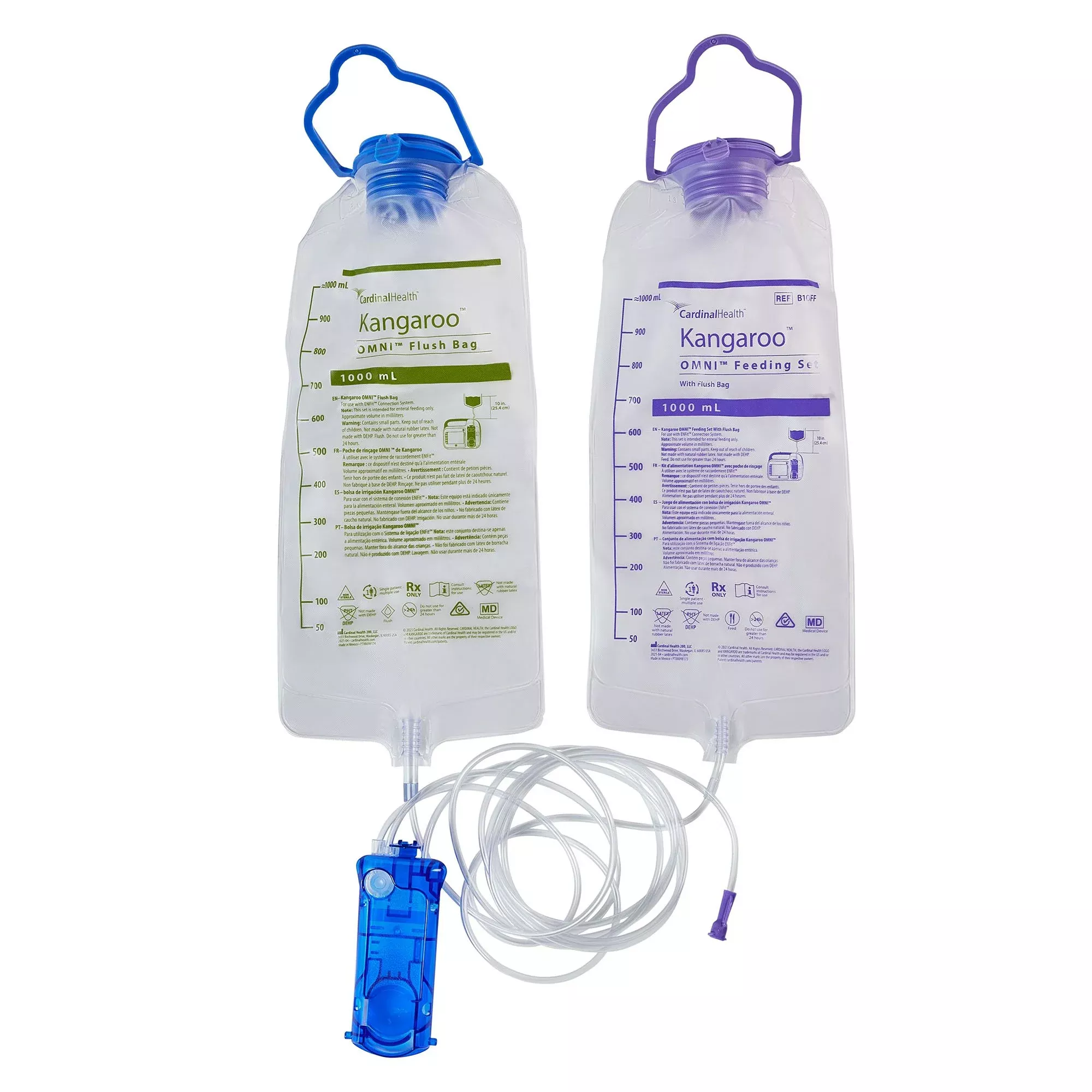 OMNI™ Enteral Feeding Pump Flush Bag Set 1000 mL | Cardinal B10FF