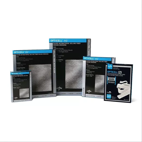 Opticell Ag+ Silver Antibacterial Wound Dressing 0.75" x 18" ,5 / pk