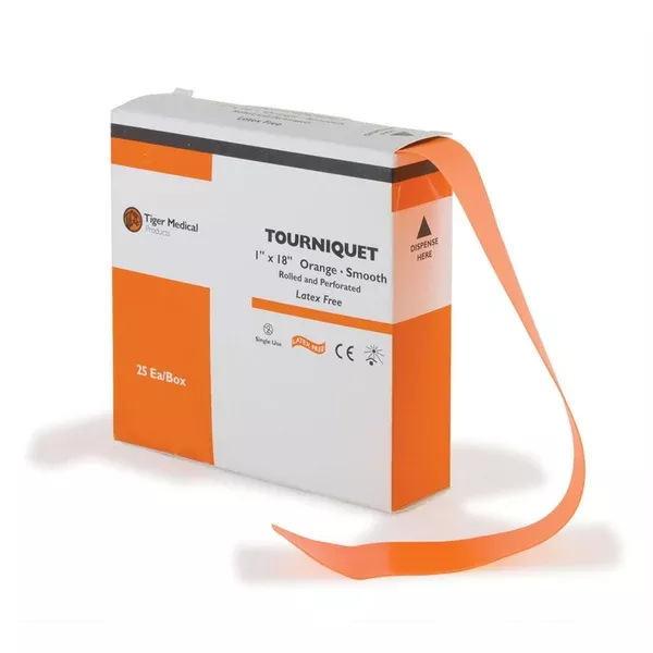 Orange Economy Smooth Tourniquets 20-Box Pack • Orange ,500 Per Pack