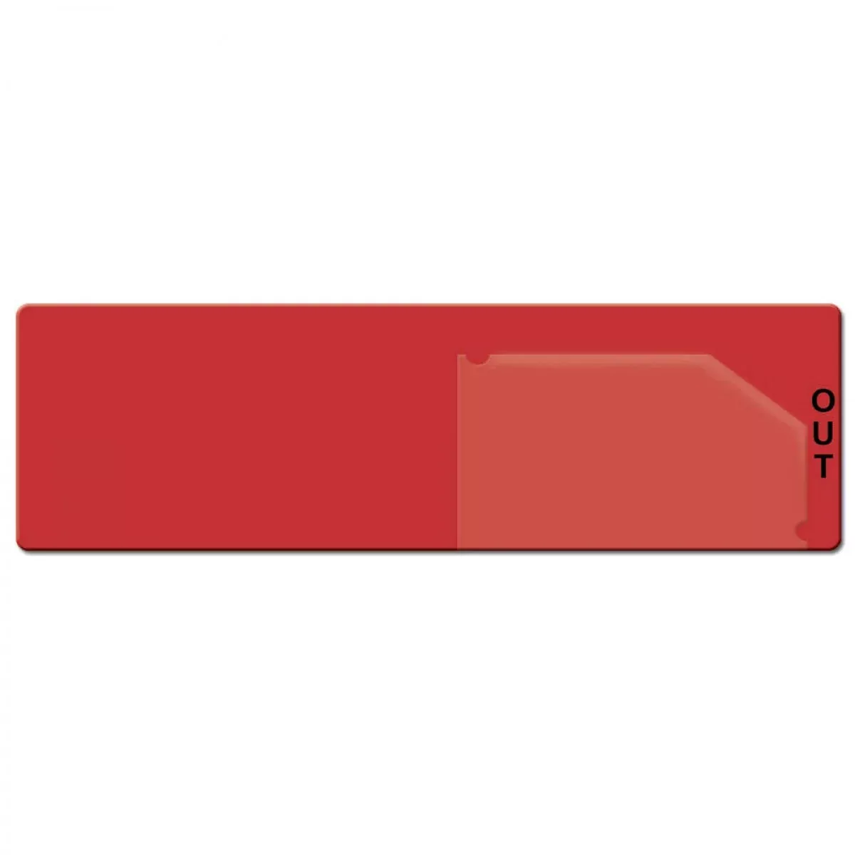 Outguide End Tab Letter Size 1 Pocket Red 4"X13" - 1 Per Each