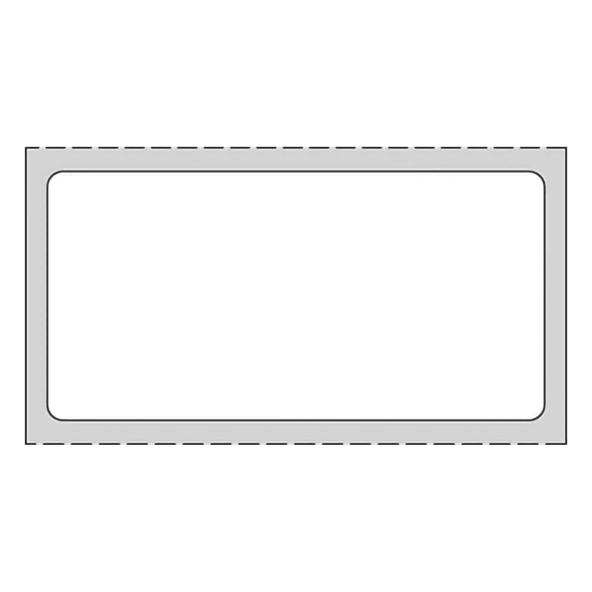 PDC White Blank Thermal Label, 1 x 2 Inch
