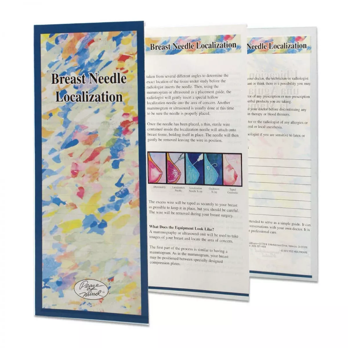 Peace Of Mind Patient Brochure Breast Needle Localization English And Spanish - 100 Per Pack