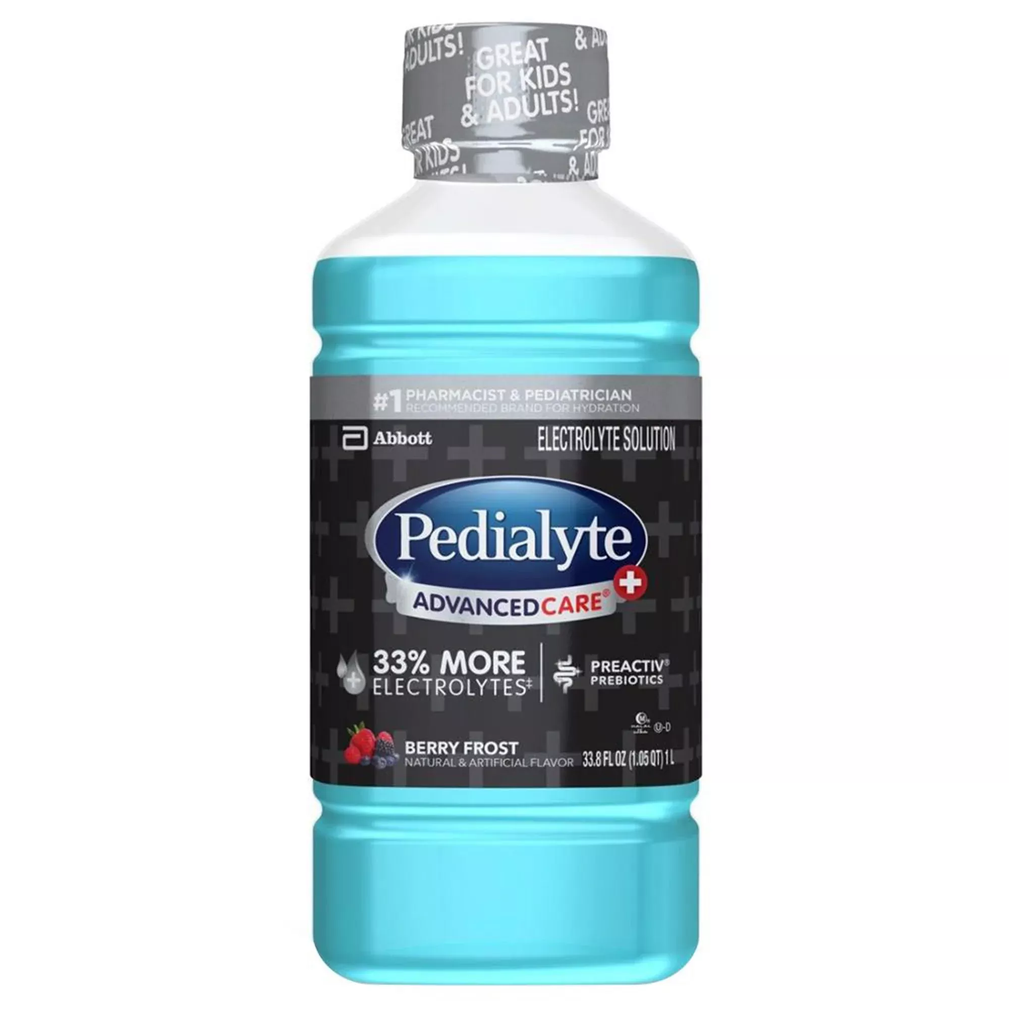 Pedialyte AdvancedCare™ Plus Berry Frost Electrolyte Solution, 1 Liter Bottle
