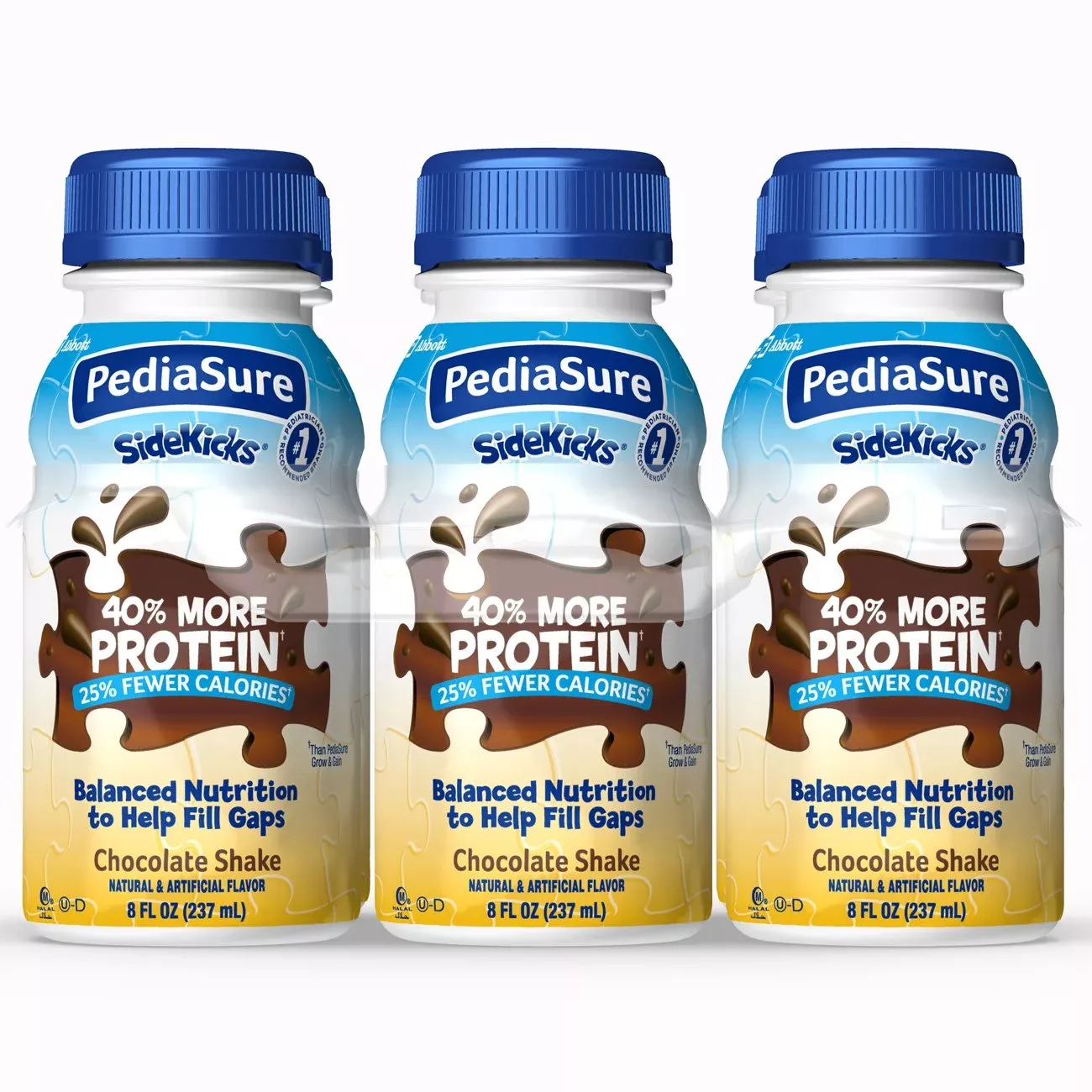 PediaSure Sidekicks Chocolate Shake, 8-ounce bottle
