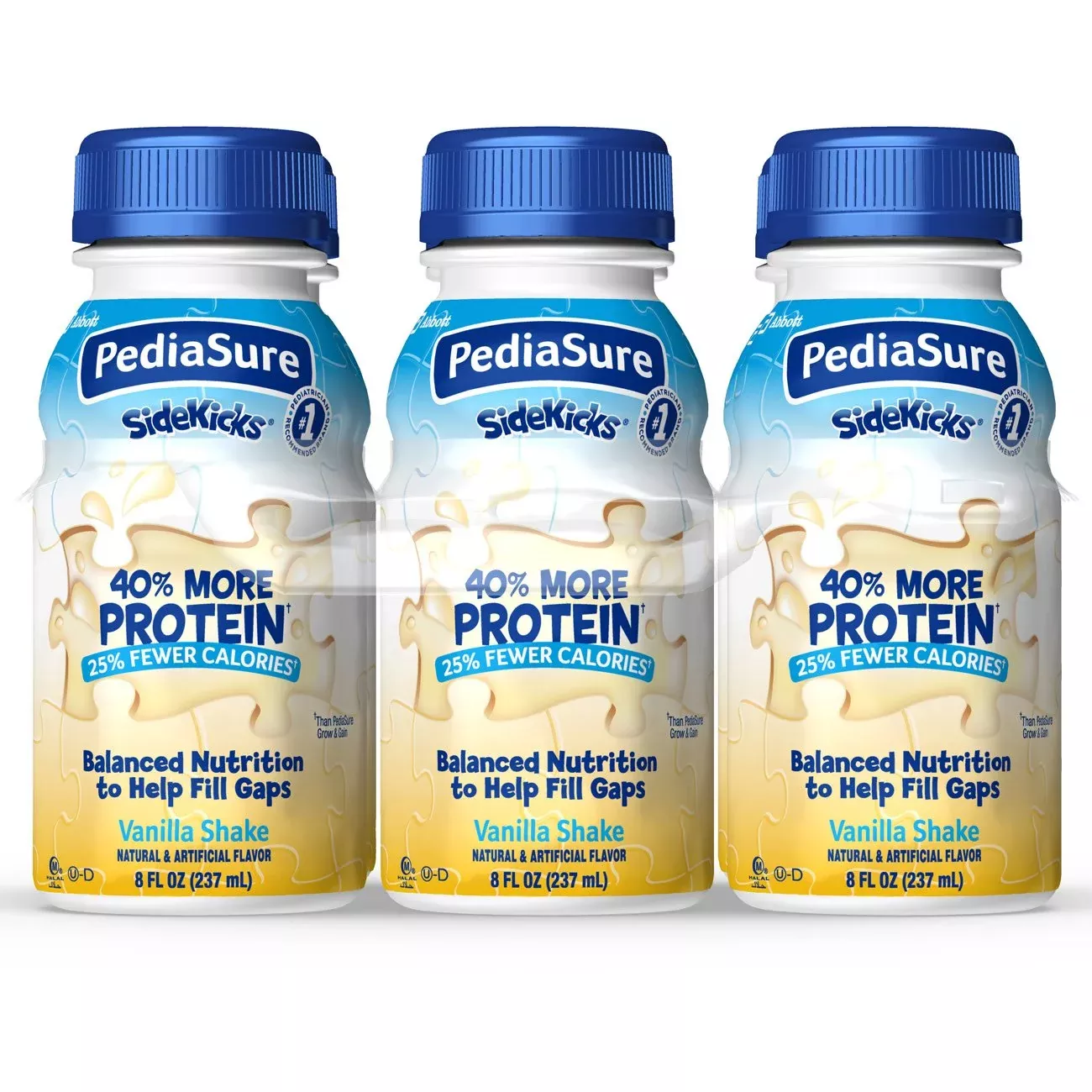PediaSure SideKicks Vanilla Shake, 8-ounce bottle