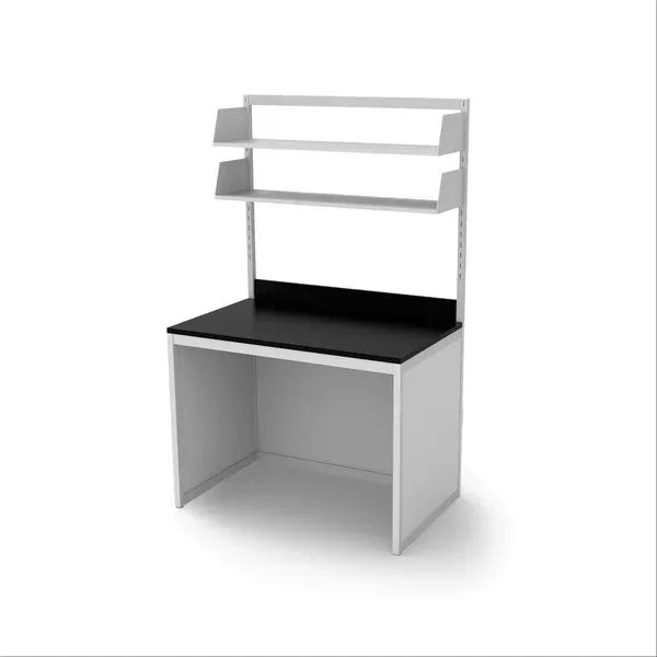 Phenolic Lab Workstations with Shelves & Open Base 36"W x 24"D x 36"H ,1 Each