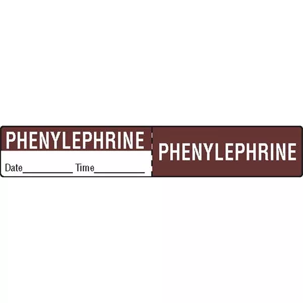 Phenylepherine IV Tubing Medication Label Phenylepherine ,500 / roll