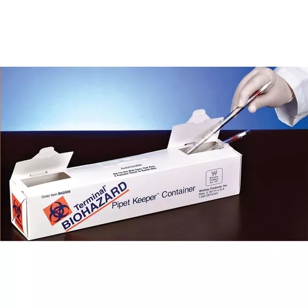 Pipet Benchtop Biohazard Keeper Waste Containers Pipet Benchtop ,10 / pk