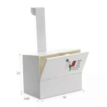 Plastic Drop Box 14"W x 7.25"D x 11"H ,1 Each