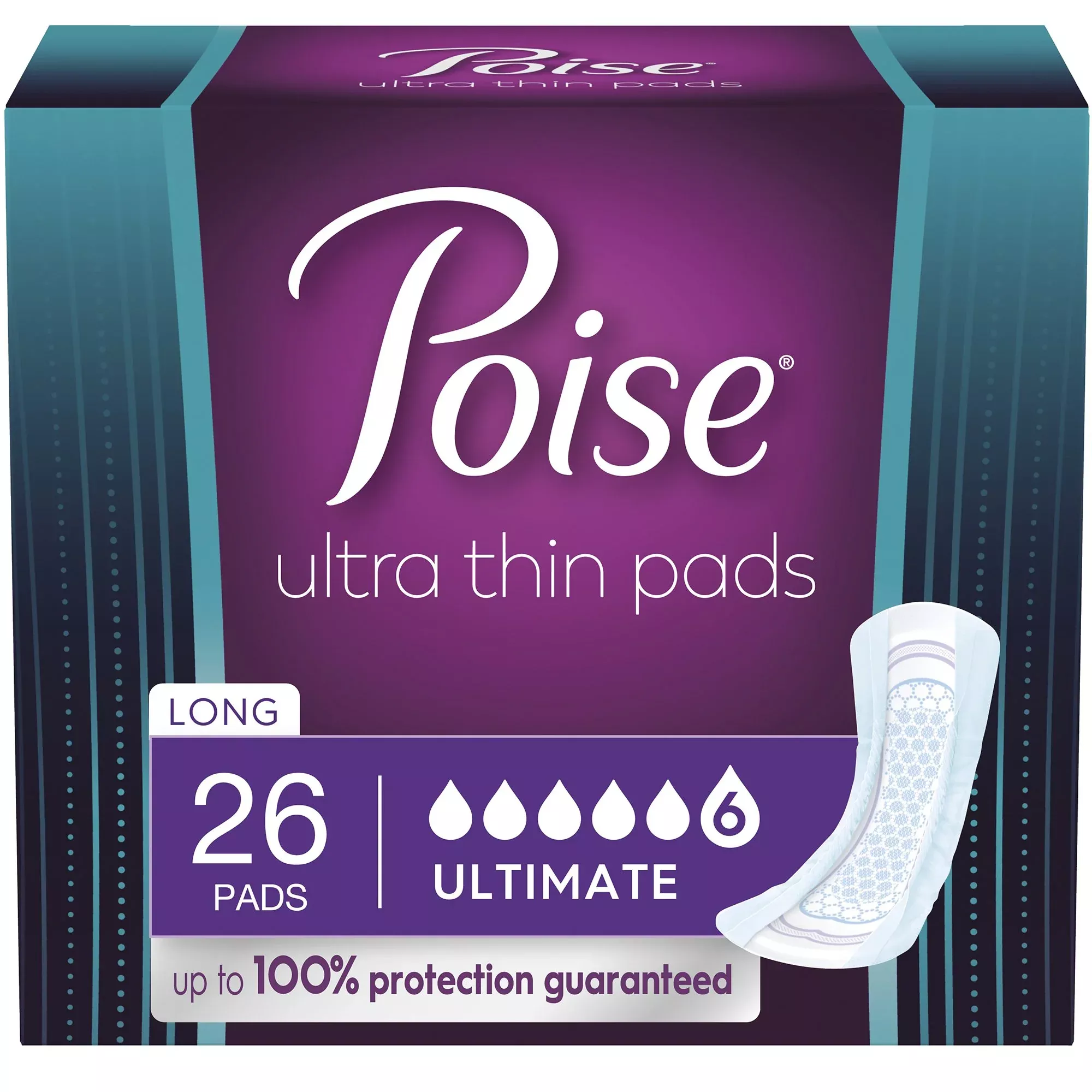 Poise Fresh Protection™ Ultra Thin Pads, Ultimate Long
