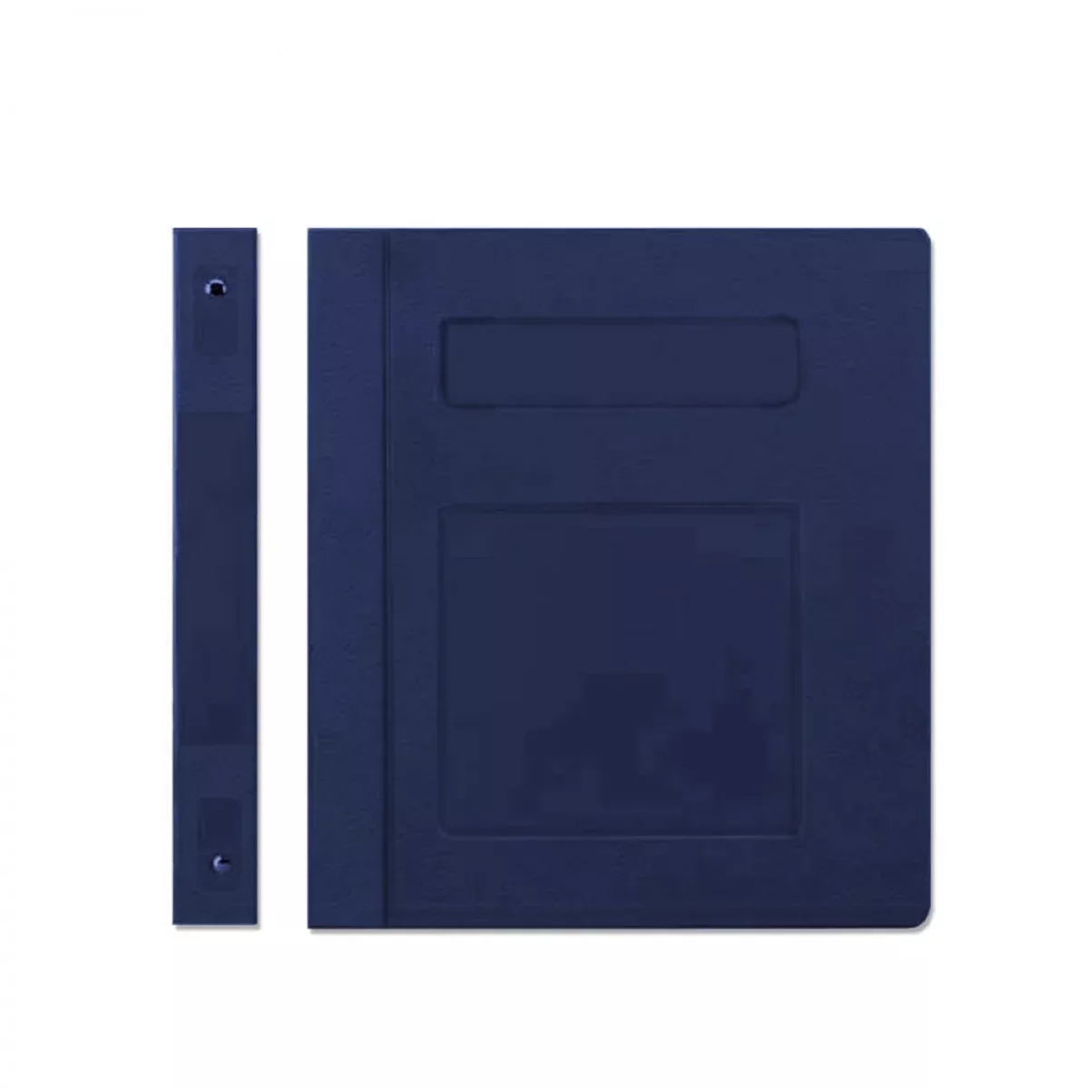 Poly Binder Side Open 3-Ring Blank Front Navy Blue 4" 1 Each