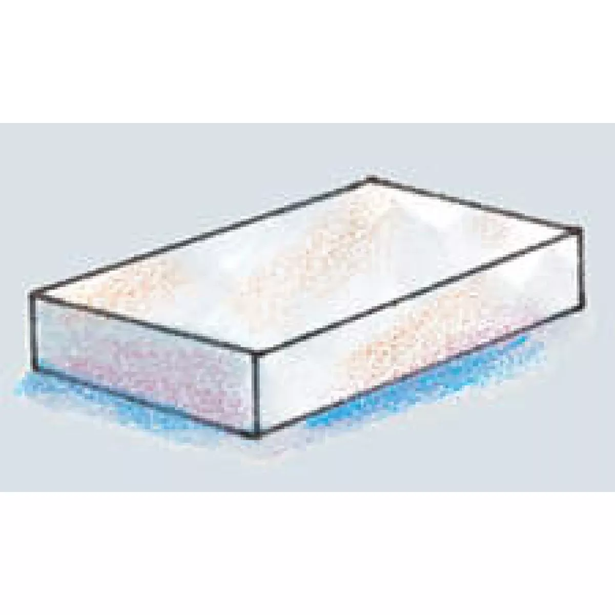 Position Aid Rectangle Gray Foam 2" X 7-1/2" X 9-1/2" 1 Each
