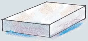 Position Aid Rectangle Gray Stay-Dry 3" X 10" X 10" 1 Each