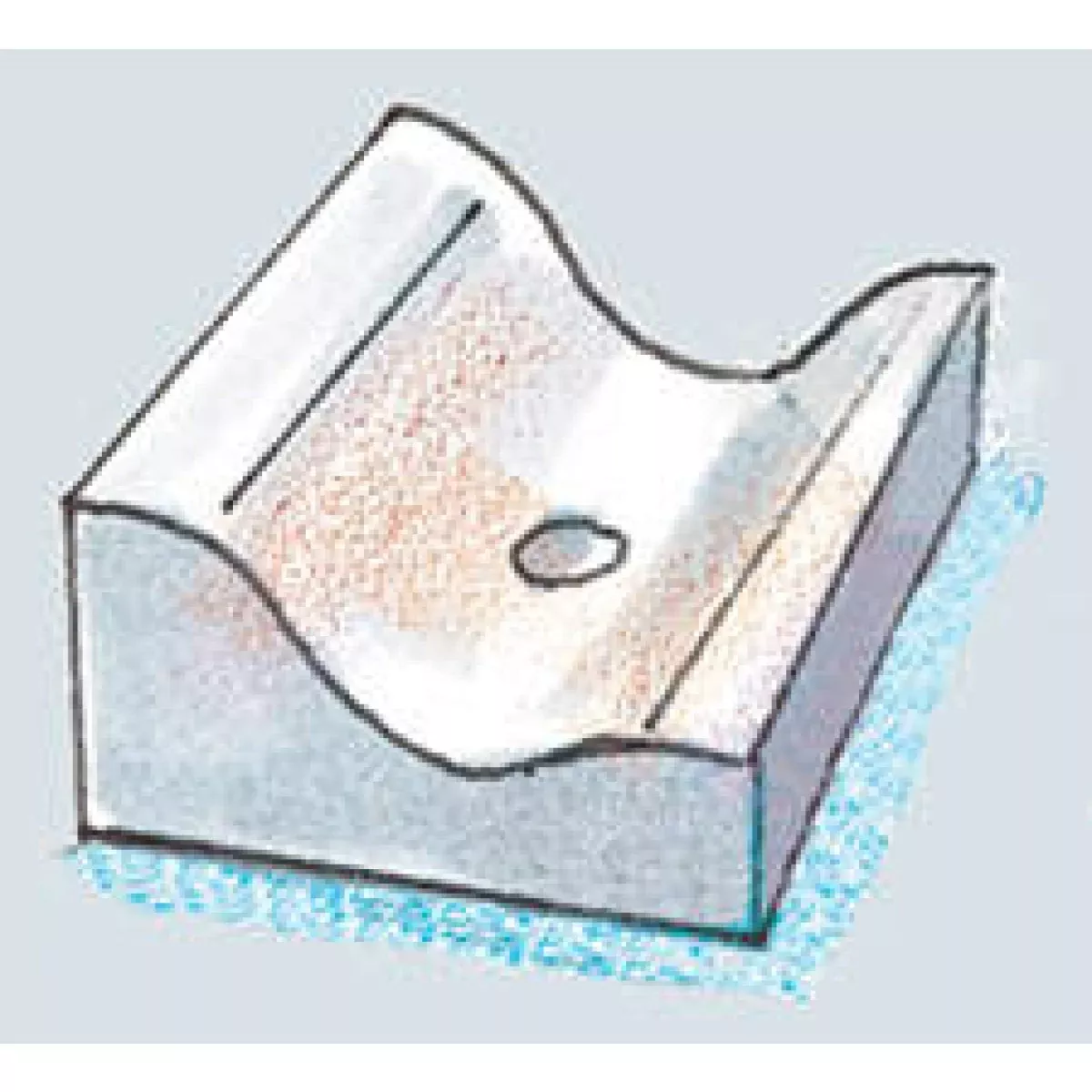 Position Aid Skull Block Gray Foam 7" X 11" X 10" 1 Each