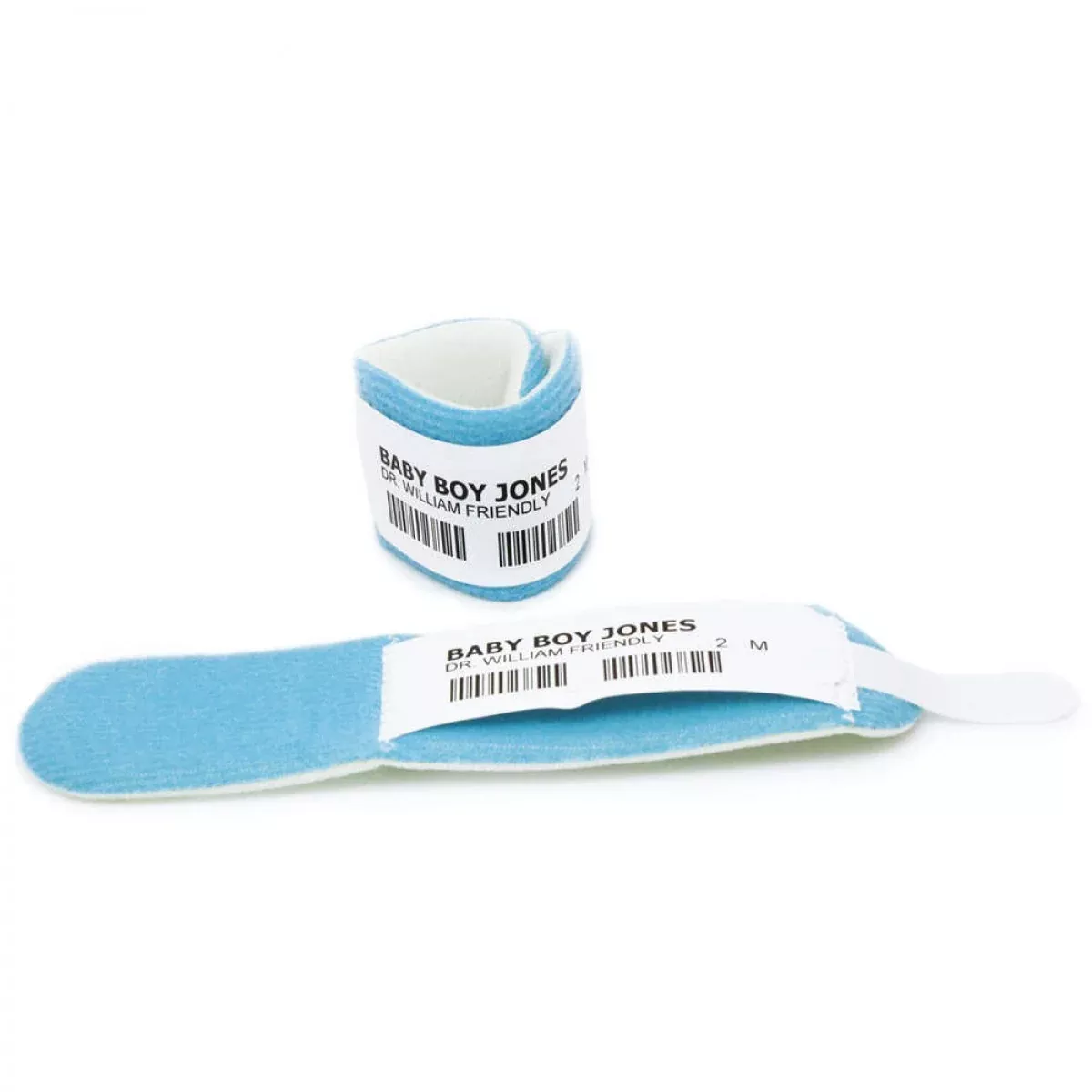 Precision Neonatal Soft Foam Band With Shield 1" X 6 1/4" Infant Blue - 12 Per Box