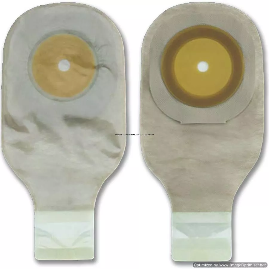 Premier One Piece Drainable Ostomy Pouch - Lock N' Roll Closure, Flat Flexend