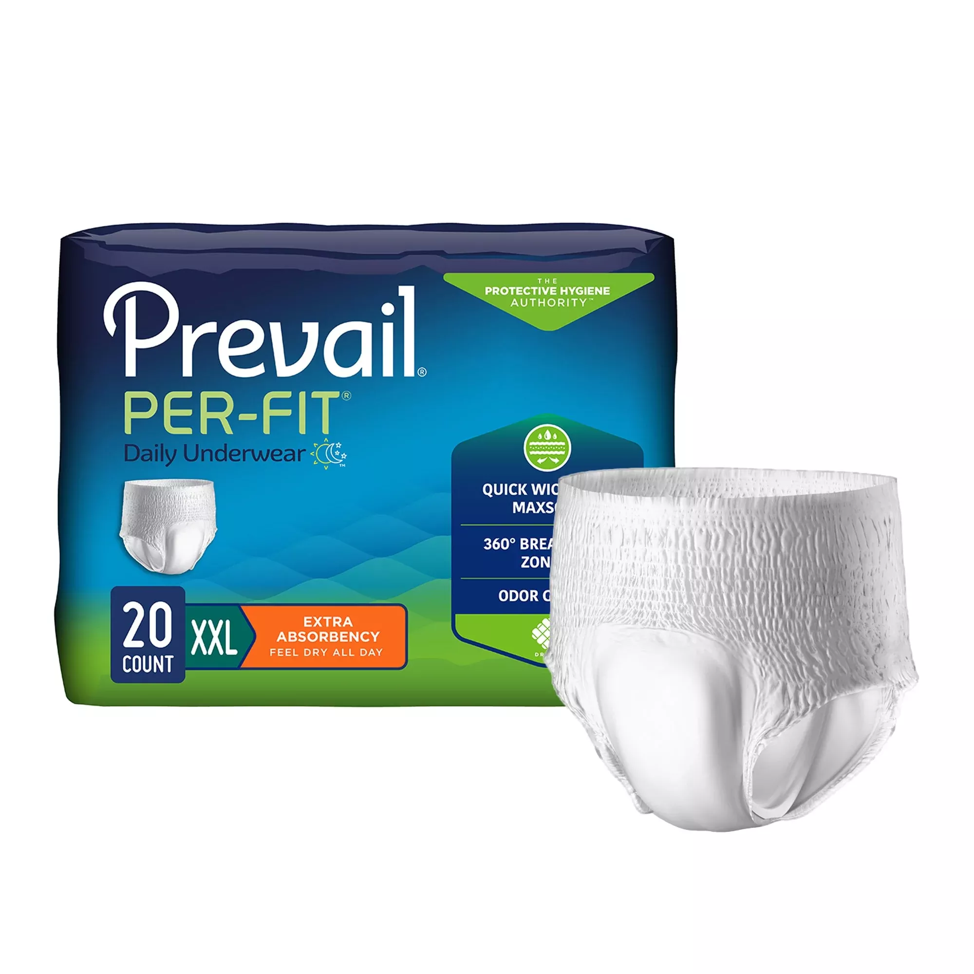 Prevail Per-Fit Daily Underwear, 2X-Large
