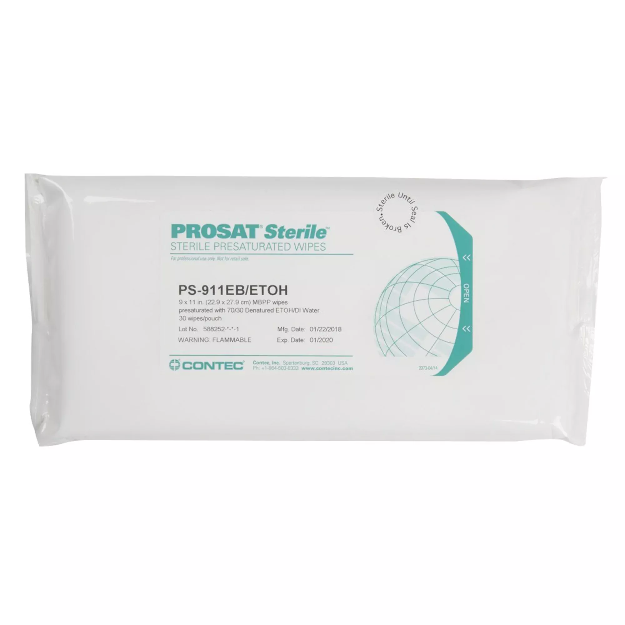 Prosat Sterile™ Presaturated Wipes, 9 x 11 Inch