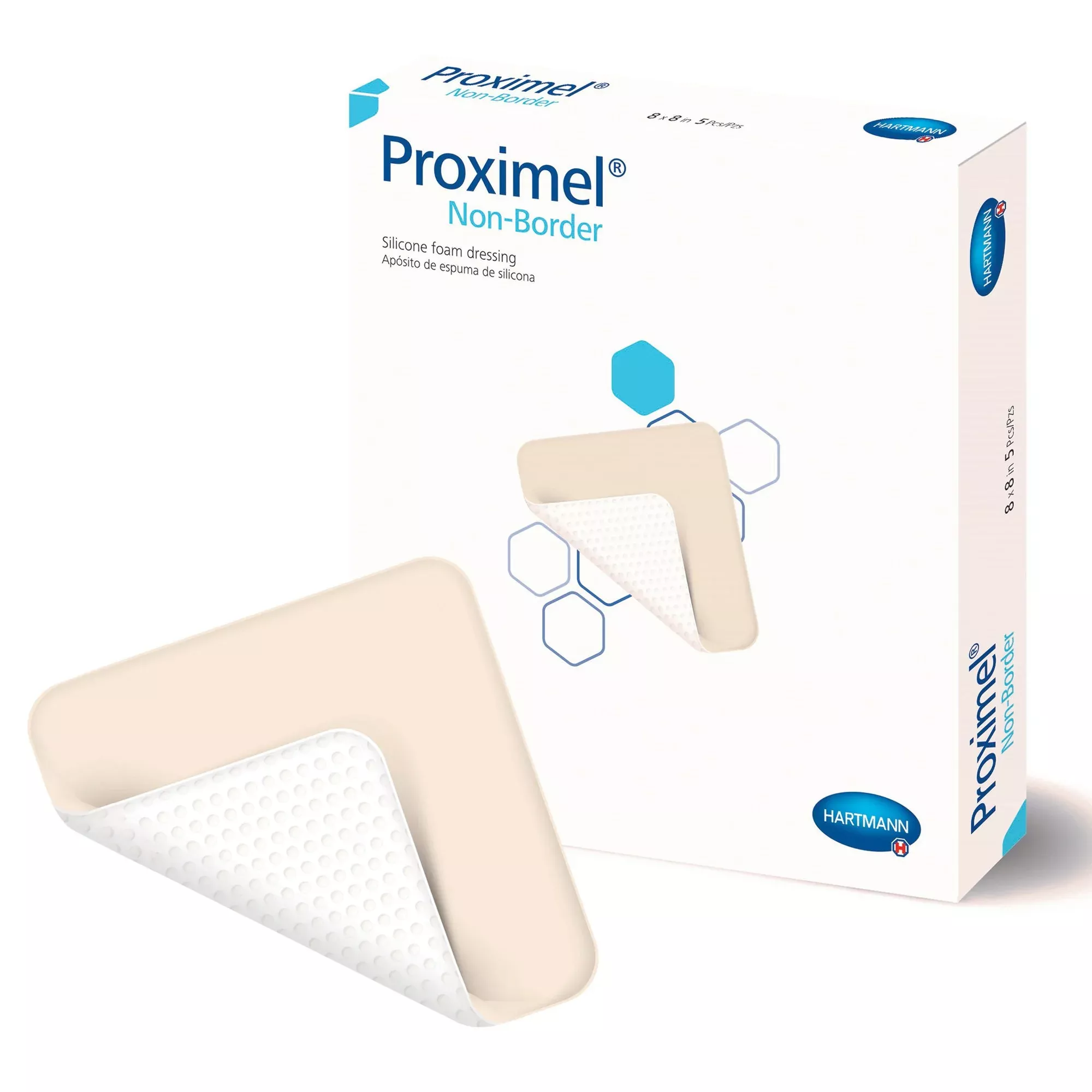 Proximel Non-Border Foam Dressing, 8 x 8 Inch