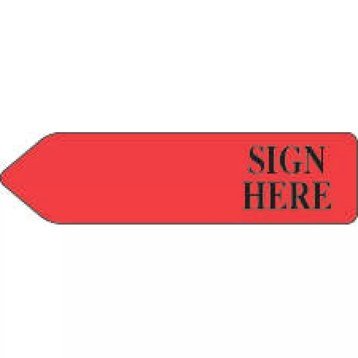 Redi-Tag Flags & Tags Arrow "Sign Here" Red Removable 1 7/8" X 9/16" 120 Per Roll