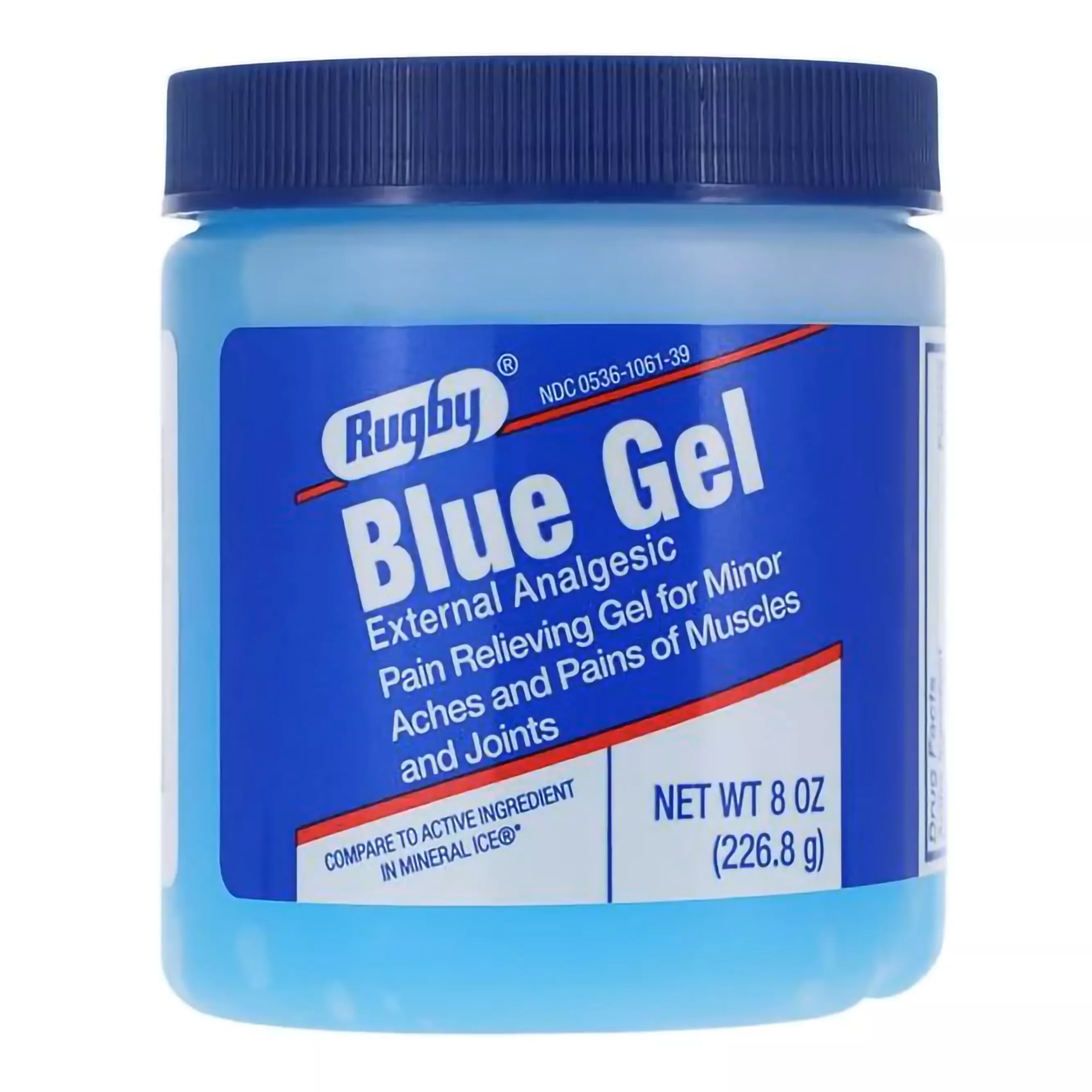 Rugby Blue Topical Pain Relief 2% Menthol Gel - 8 Oz.