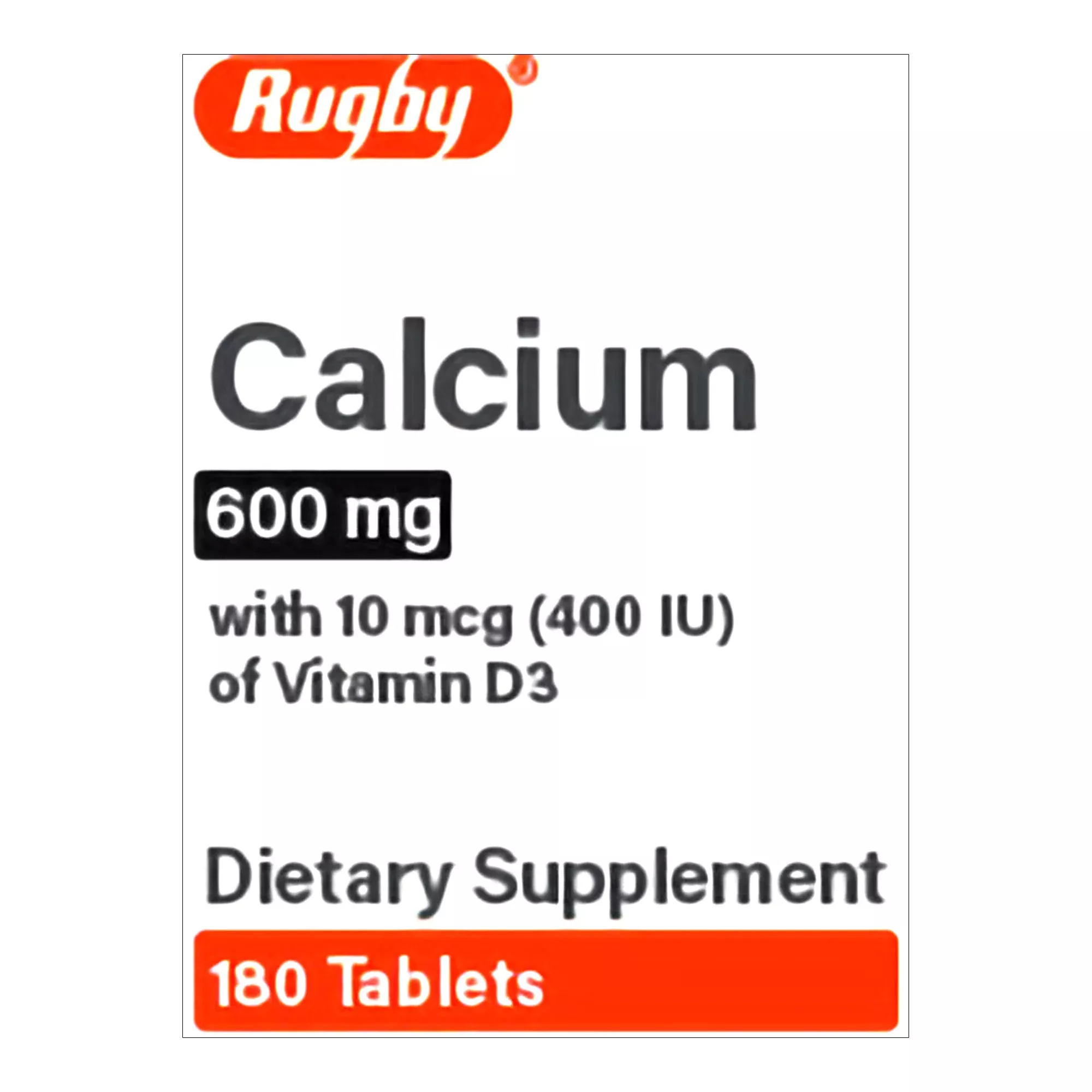 Rugby Calcium / Vitamin D-3 Tablet