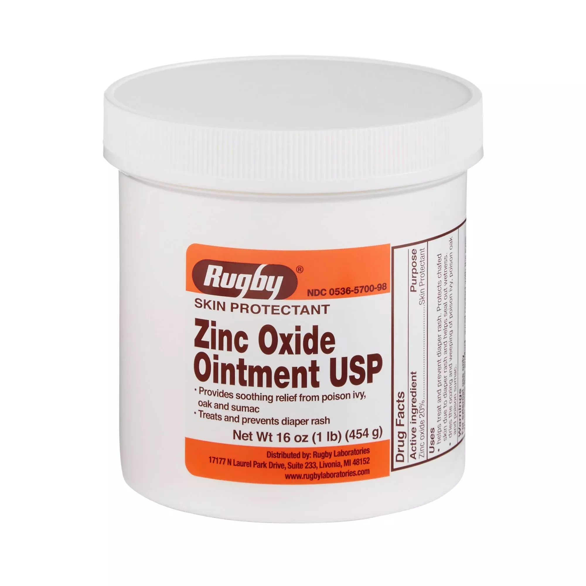 Rugby Zinc Oxide Skin Ointment USP, 16 oz.