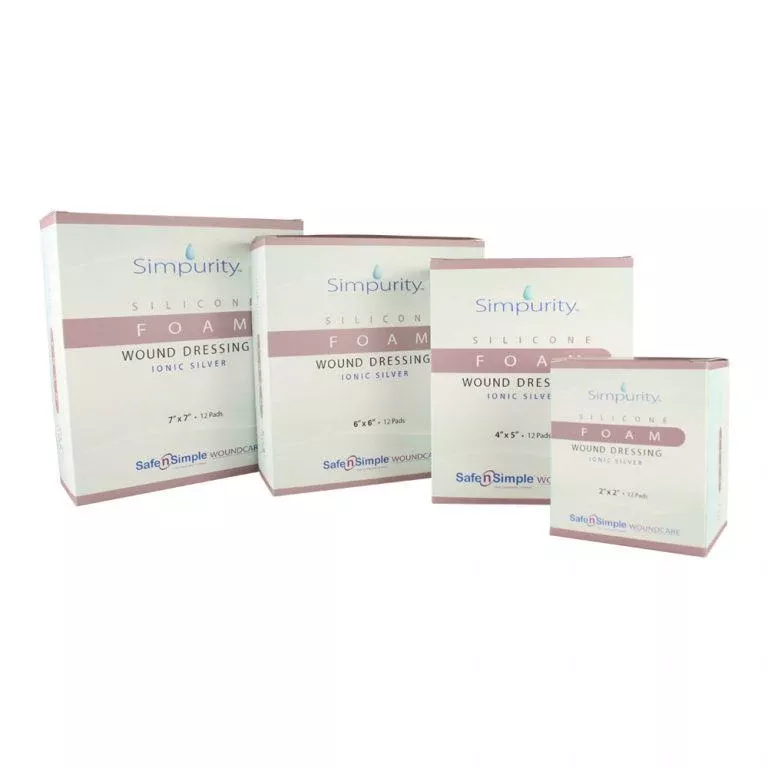 Safe N Simple Simpurity Silver Silicone Foam Dressing (192 Count)