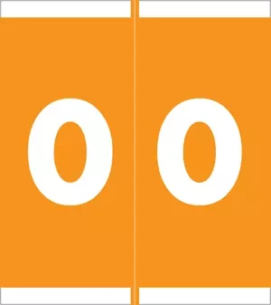 Sav-Tyme Compatible Nsfm Color Code Label Numeric "0 0" 1 1/2" X 1 11/16" Orange Permanent 500 Per Roll