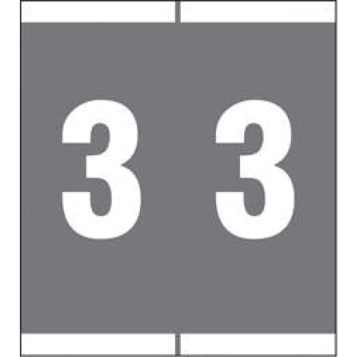 Sav-Tyme Compatible Nsfm Color Code Label Numeric "3" 1 1/2" X 1 11/16" Gray Permanent 500 Per Roll