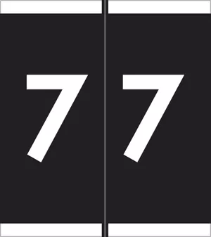 Sav-Tyme Compatible Nsfm Color Code Label Numeric "7 7" 1 1/2" X 1 11/16" Black Permanent 500 Per Roll