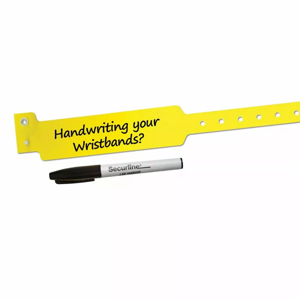 Securline Write-On Wristband Marker X Red - 10 Per Box