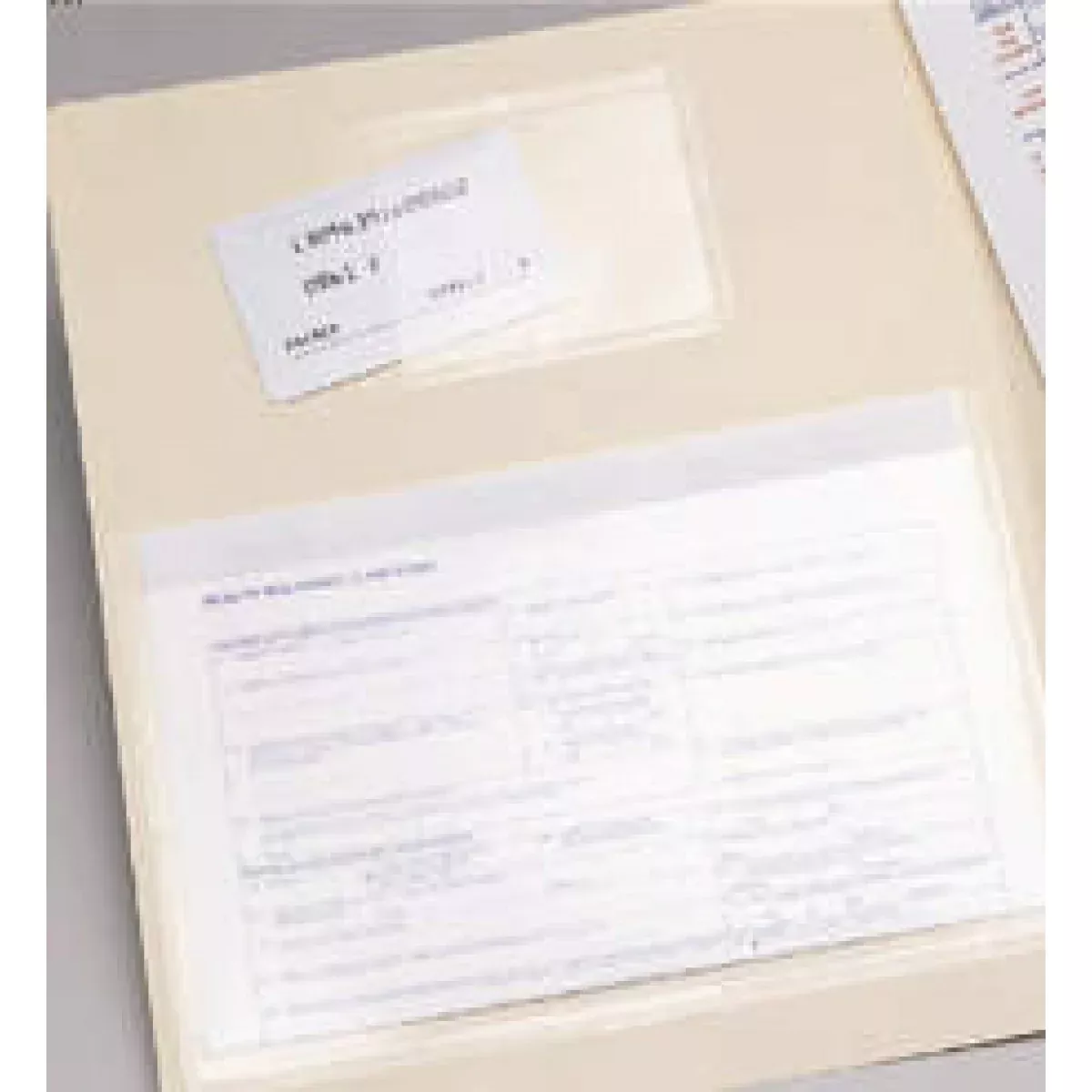 Self Adhesive Pocket Clear Poly 3" X 3 3/4" Open End 1 Each