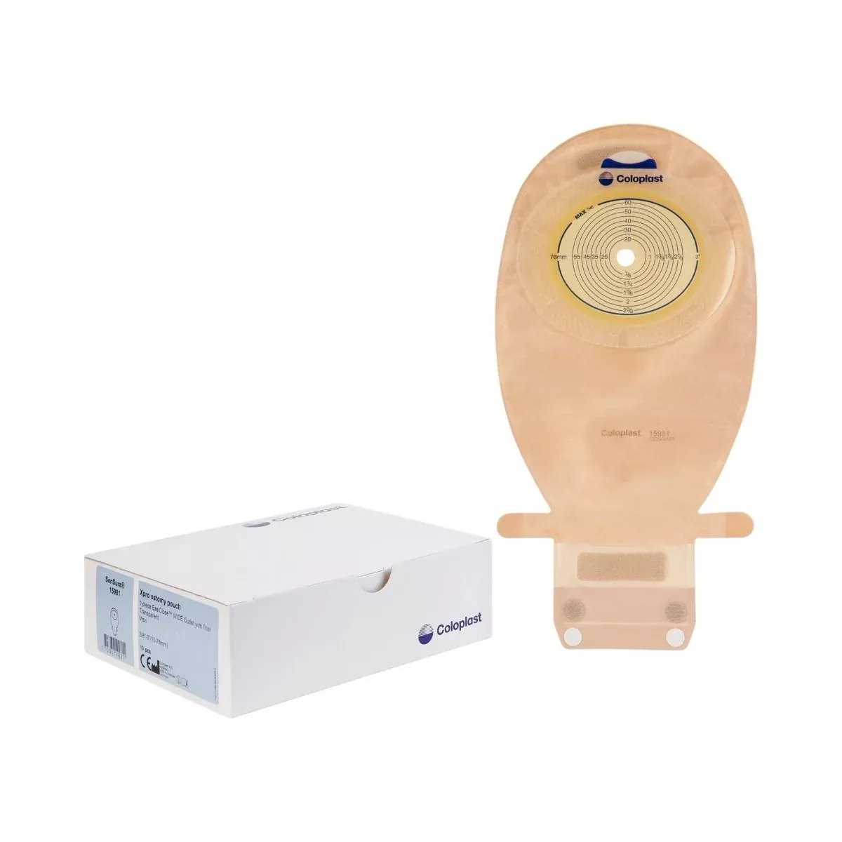 Sensura Xpro One Piece Drainable Transparent Ostomy Pouch