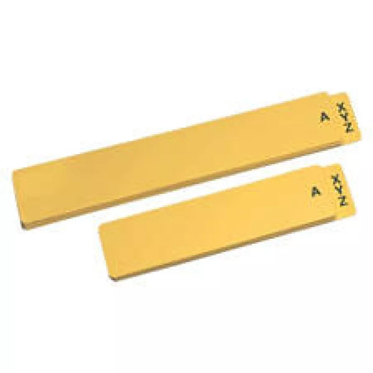 Shelf Guide Accommodates X-Ray Film Alphabetical Yellow 21" X 4" 25 Per Set