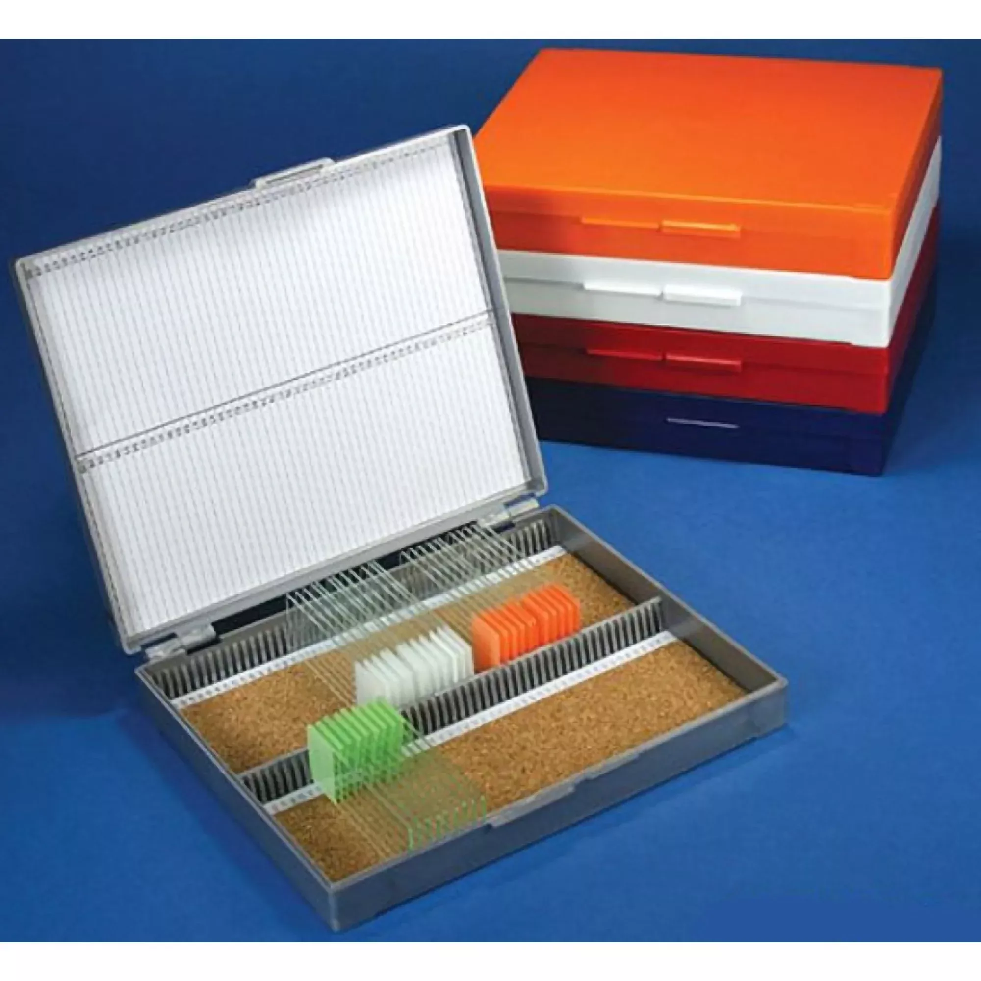 Slide Storage Box McKesson Dark Gray ABS Plastic / Cork 100 Slide Capacity