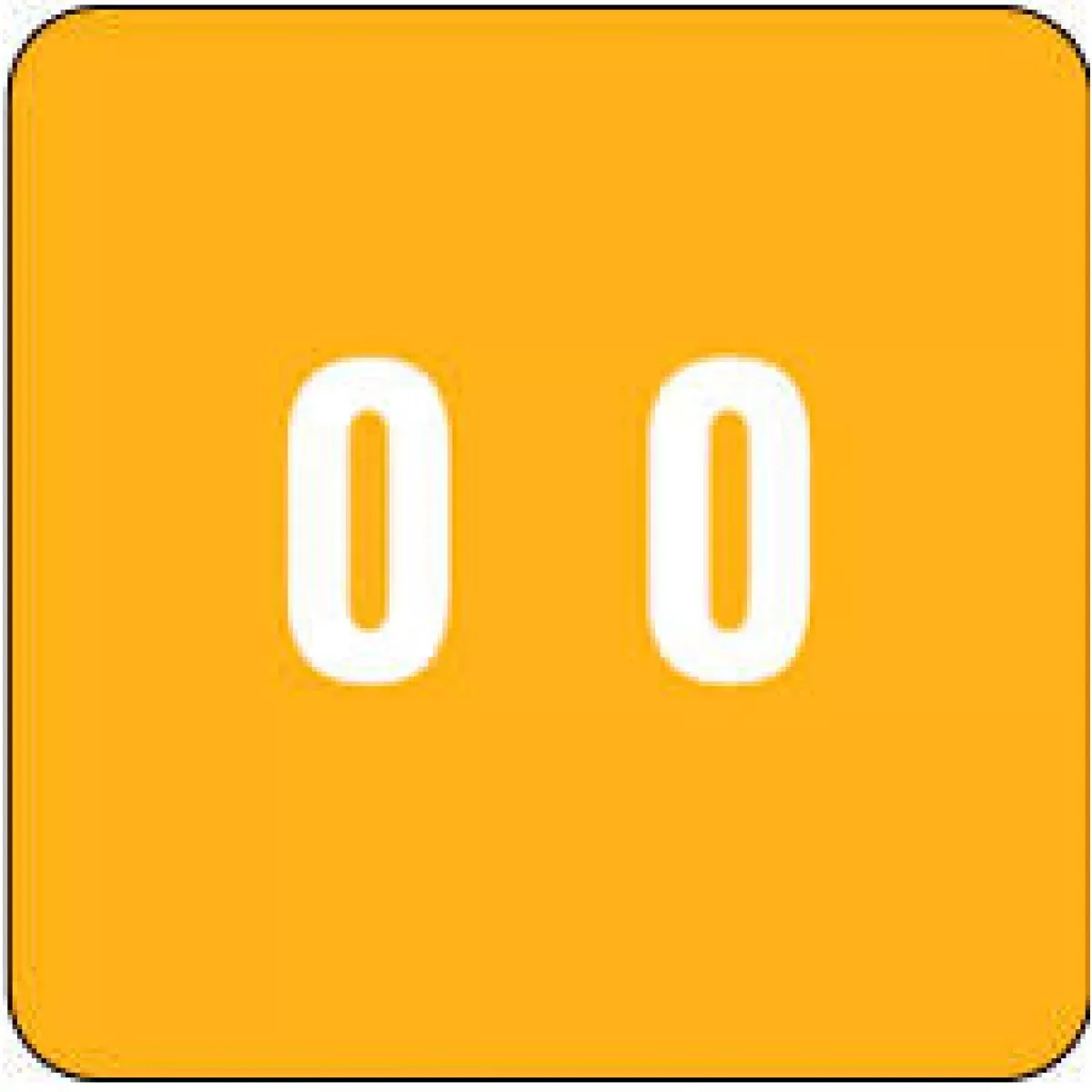 Smead Compatible Dcc Color Code Label Numeric "0" 1 1/2" X 1 1/2" Yellow Permanent 250 Per Roll