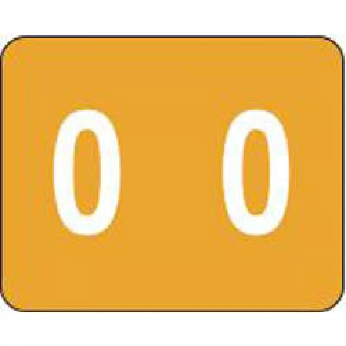 Smead Compatible Dccrn Color Code Label Numeric "0" 1 1/4" X 1" Yellow Permanent 500 Per Roll
