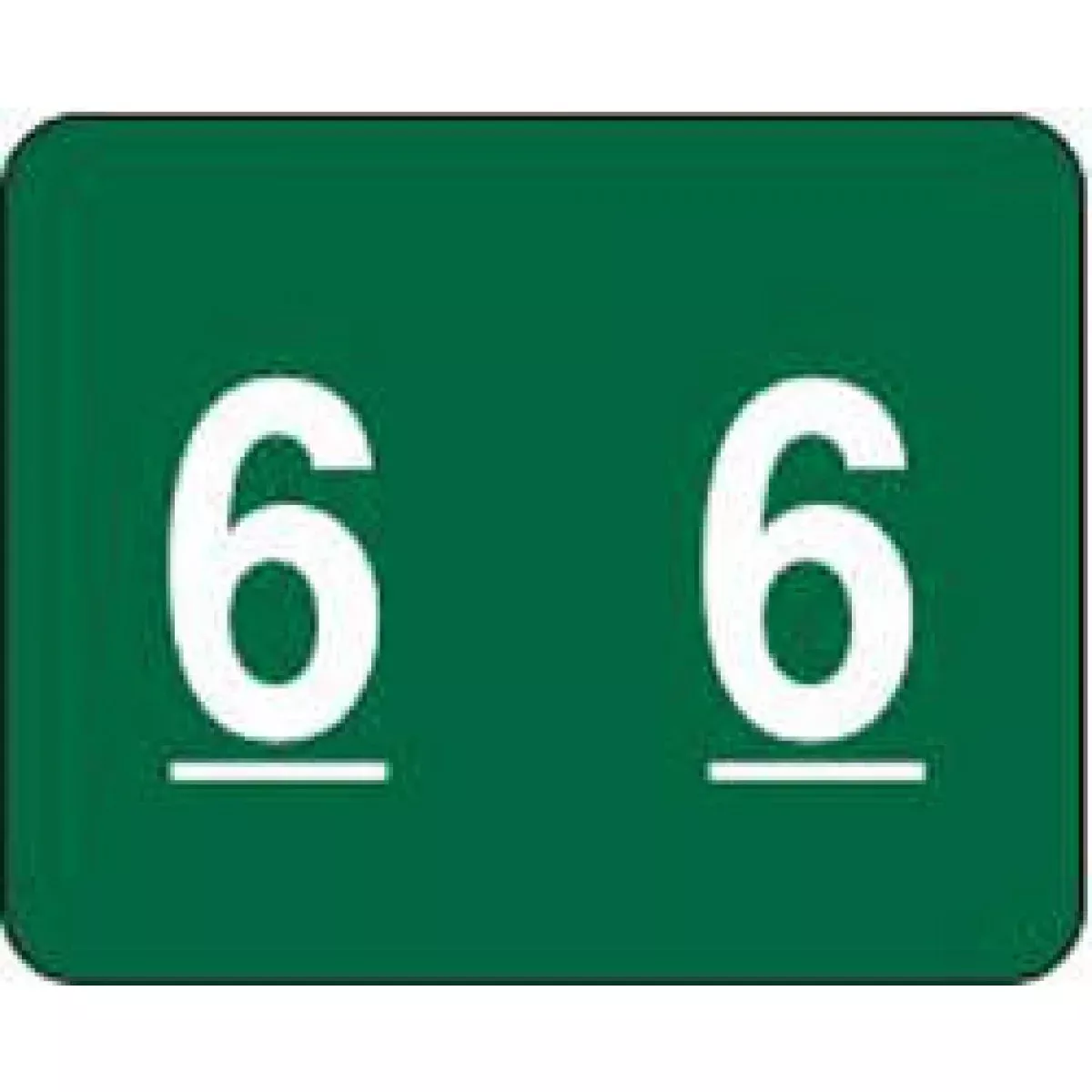 Smead Compatible Dccrn Color Code Label Numeric "6" 1 1/4" X 1" Green Permanent 500 Per Roll