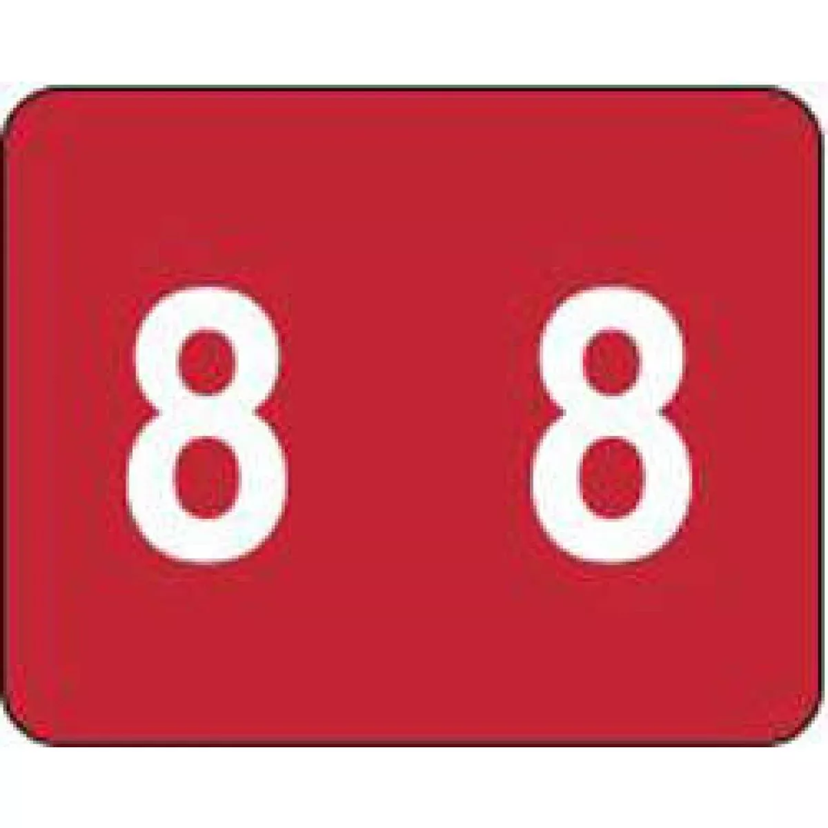 Smead Compatible Dccrn Color Code Label Numeric "8" 1 1/4" X 1" Red Permanent 500 Per Roll