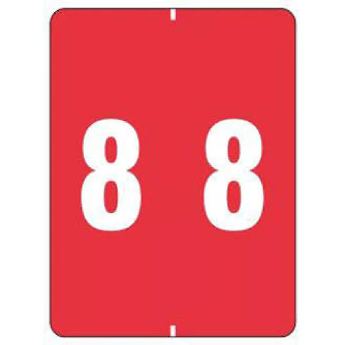 Smead Compatible Dtxl Color Code Label Numeric "8" 1 1/2" X 2" Red Permanent 500 Per Roll
