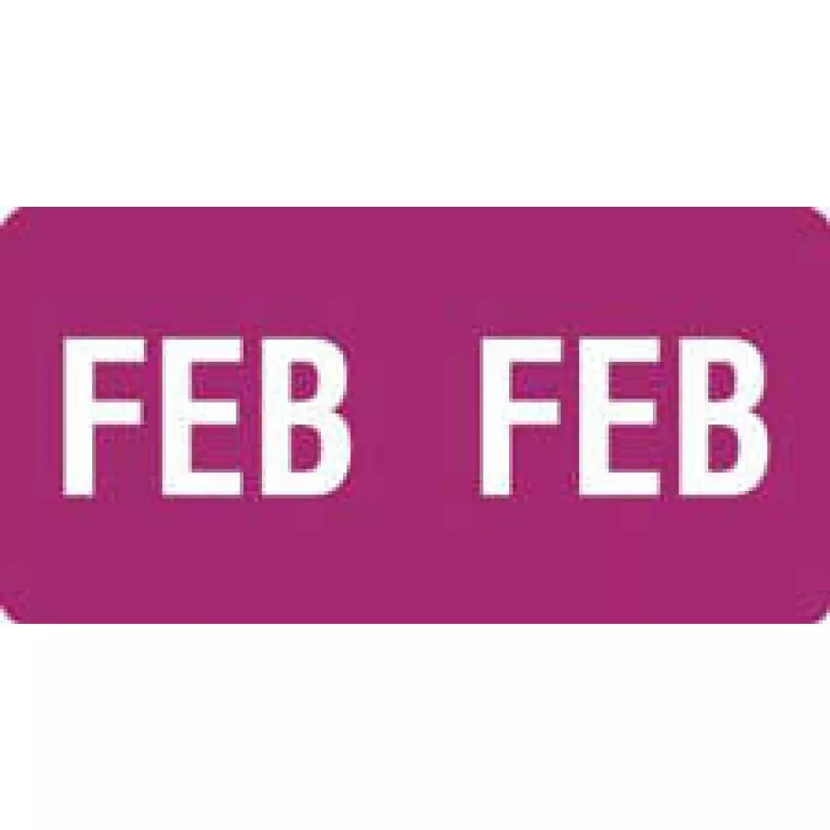 Smead Compatible Ets Color Code Label Month "Feb" 1" X 1/2" Purple Permanent 250 Per Pack