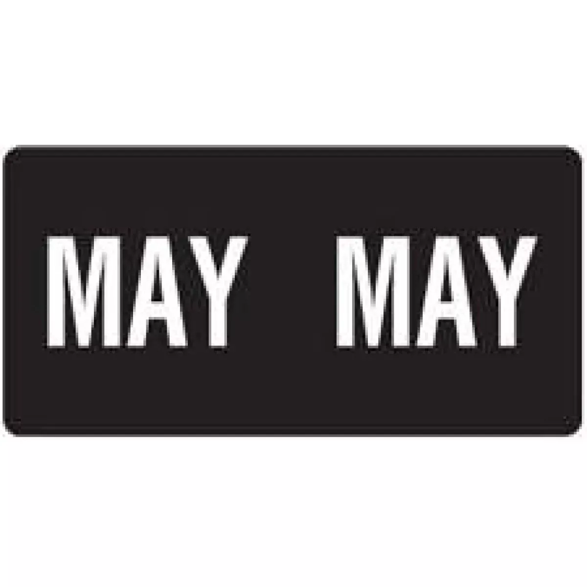 Smead Compatible Ets Color Code Label Month "May" 1" X 1/2" Black Permanent 250 Per Pack